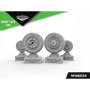 Additions (3D resin printing) 1/48 HIGHLY DETAILED WHEEL SET MIG-23 UB (Temp Models)