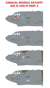 Decal 1/72 Strategic Air Command Boeing B-52G/H Stratofortress - Part 2 (Caracal Models)