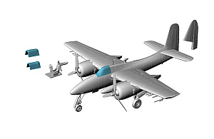 Model kit 1/72 Grumman F7F-2 / F-2N Tigercat (FLY)