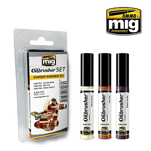 Starship Markings OILBRUSHER SET(Ammo Mig) (3x10ml) 
