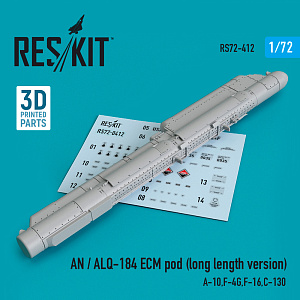 Additions (3D resin printing) 1/72 AN / ALQ-184 ECM pod (long length version) (ResKit)