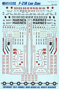 Decal 1/48 IAI F-21A Lion Cubs (Furball Aero-Design)