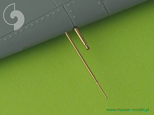 Aircraft detailing sets (brass) 1/72 Focke-Wulf Fw-190A-2/Fw-190A-5 armament set (MG.17, MG.FF, MG.151 barrel tips) and Pitot Tube