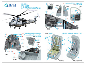 Mi-35 3D-Printed & coloured Interior on decal paper (Trumpeter)