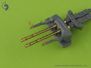 Aircraft detailing sets (brass) 1/32 German aircraft machine gun MG.81 and MG.81Z - turned barrels and etched sights (2pcs) 