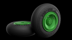 Additions (3D resin printing) 1/72 Ilyushin IL-18, Il-20, Il-22, Il-38 Landing gears with wheels (designed to be used with A-Model kits)