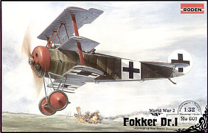 Model kit 1/32 Fokker Dr.I Triplane (Roden)