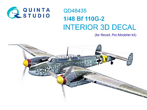 Bf 110G-2 3D-Printed & coloured Interior on decal paper (Revell)