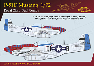 Model kit 1/72 North-American P-51D Mustang DUAL COMBO (ROYAL CLASS) (Eduard kits)