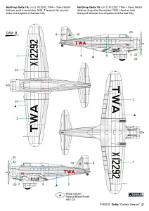 Model kit 1/72 Northrop Delta 1A/1B/1C Civilian Version "Swedish (Frrom-Azur)