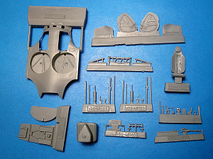 Additions (cast) 1/48 Correction set #3 for I-153 "Chaika"Interior & U/C set (for ICM) (Vector) 