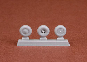 Additions (3D resin printing) 1/48 DH-82 Tiger Moth - wheel set (AIRFIX)