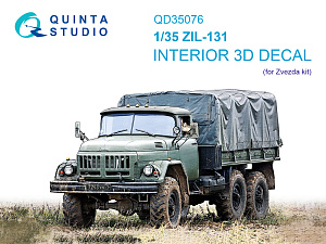ZIL-131 3D-Printed & coloured Interior on decal paper (Zvezda)