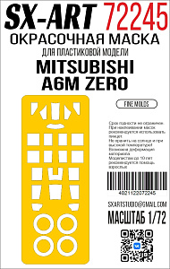 Paint Mask 1/72 Mitsubishi A6M Zero (Fine Molds)
