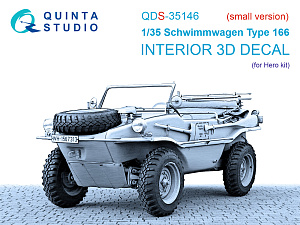 Schwimmwagen Type 166 3D-Printed & coloured Interior on decal paper (Hero) (Small version)