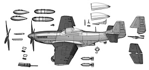 Model kit 1/72 North-American P-51D Mustang (Arma Hobby)