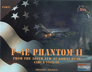 Decal 1/32      McDonnell F-4E Phantom 388th TFW at Korat RTAB 1968 coded JJ and JV all with shark mouths Pt 1 (9) (Zotz)