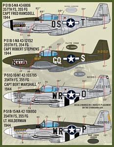 Decal 1/48 Colors & Marking of North-American P-51s Part I (Furball Aero-Design)