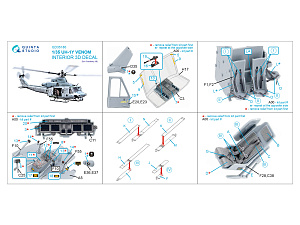 UH-1Y 3D-Printed & coloured Interior on decal paper (Academy)