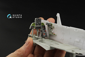 SBD-5 Dauntless/A-24B Banshee. Pilot's Cockpit 3D-Printed & coloured Interior on decal paper (Trumpeter)