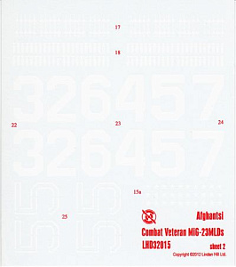 Decal 1/32 Mikoyan MiG-23MLD Mikoyan MiG-23MLD 'Afgantsi (Linden Hill)