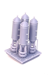 Additions (3D resin printing) 1/72 FAB-250M46 bombs (4pcs) (Mazhor Models)