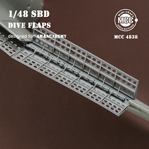 Additions (3D resin printing) 1/48 Douglas SBD Dauntless dive flaps (designed to be used with Accurate Miniatures and Academy kits)[SBD-1 SBD-2 SBD-3 SBD-4 SBD-5 SBD-6]
