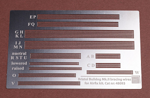 Aircraft detailing sets (etched) 1/48 Bristol Bulldog Mk.II rigging wire set for Airfix Photo Etched stainless steel (designed to be used with Airfix kits)[Mk.IIA]