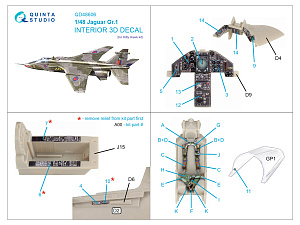 Jaguar Gr.1 3D-Printed & coloured Interior on decal paper (Kitty Hawk)