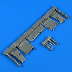 Additions (3D resin printing) 1/48 Eurofighter EF-2000A Typhoon undercarriage covers (designed to be used with Revell kits)