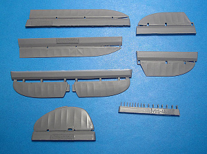 Additions (cast) 1/48 Correction set #2 for I-153 "Chaika"Control Surface set (for ICM) (Vector) 
