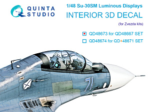 Su-30SM  luminous displays for QD/QDS-48667 sets (Zvezda)