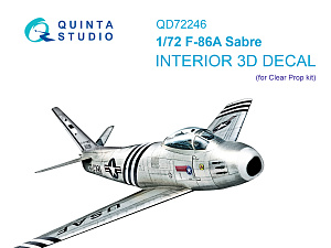 F-86A Sabre 3D-Printed & coloured Interior on decal paper (ClearProp)