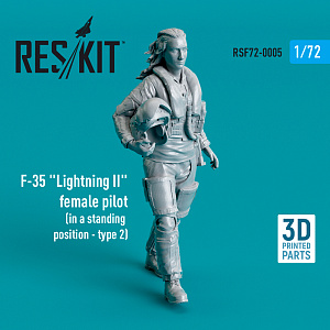 Additions (3D resin printing) 1/72 Lockheed-Martin F-35A Lightning II female pilot (in a standing position - type 2) (ResKit)