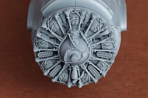 Additions (3D resin printing) 1/48 Grumman FM-2 Wildcat engine set (designed to be used with Eduard kits) 3D printed resin