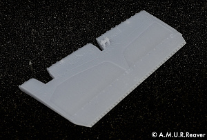 Additions (3D resin printing) 1/48 Late-type rudders for the MiG-29 9-12 (A.M.U.R.Reaver)