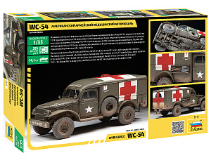 Model kit 1/35 American Army Medical Vehicle WC-54 (Zvezda)