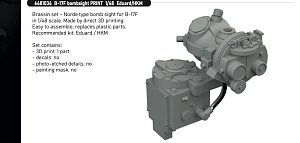 Additions (3D resin printing) 1/48 Boeing B-17F Flying Fortress bombsight PRINT 1/48 (designed to be used with Eduard and Hong Kong Models kits)