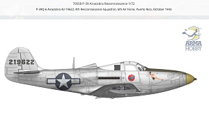 Model kit 1/72 Bell P-39 Airacobra Reconnaissance (Arma Hobby)