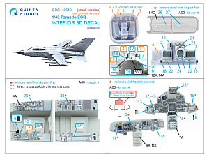 Tornado ECR 3D-Printed & coloured Interior on decal paper (Italeri) (small version) (with 3D-printed resin parts)