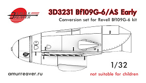 Conversion kit 1/32 Conversion of Revell Bf109G-6 to Bf109G-6/AS early (A.M.U.R.Reaver)