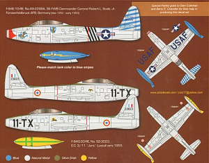 Decal 1/32  Republic F-84E/F-84G Thunderjet (2) (Zotz)