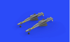 Additions (3D resin printing) 1/48 R-23T missiles for Mikoyan MiG-23 (designed to be used with Eduard kits and Trumpeter kits)