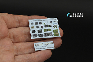 SBD Dauntless Family Rear cockpit 3D-Printed & coloured Interior on decal paper (Accurate Miniatures/Academy/etc)