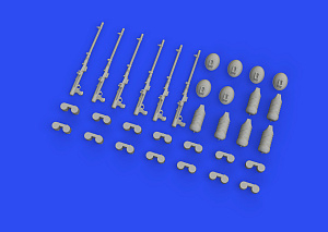 Additions (3D resin printing) 1/48 Dornier Do-17Z bomber guns (designed to be used with Eduard kits and ICM kits)