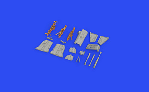 Aircraft detailing sets (metal) 1/48  McDonnell F-4B Phantom undercarriage legs BRONZE (designed to be used with Tamiya kits) 
