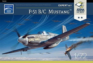 Model kit 1/72 North-American P-51B/C Mustang Expert Set  (Arma Hobby)