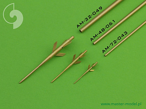 Aircraft guns (brass) 1/48 Mikoyan MiG-21SM/MiG-21M/MiG-21MF Fishbed J - Pitot Tube