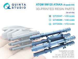 9M120 Ataka ATGM, six-pack kit for Ka-52, Mi-24/35, Mi-28 (for all kits) 