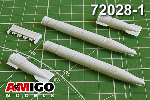 Additions (3D resin printing) 1/72 Suspended fuel tank PTB-1150 Su-17M, MiG-29 (Amigo Models)